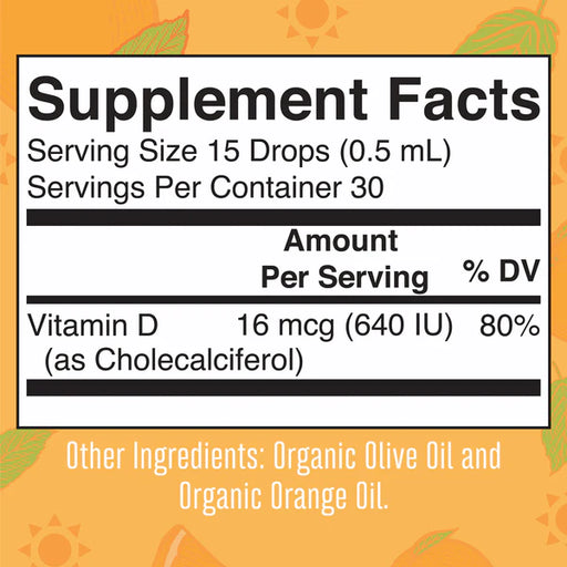 Organic Vitamin D3 Kids Liquid Drops
