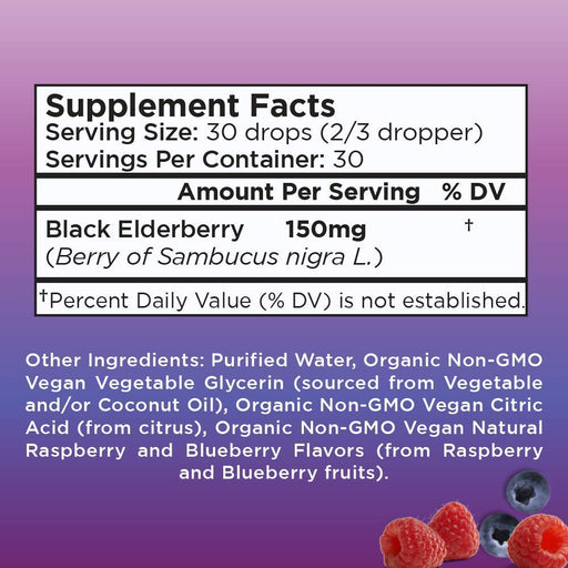 Organic Elderberry Drops (2 oz)