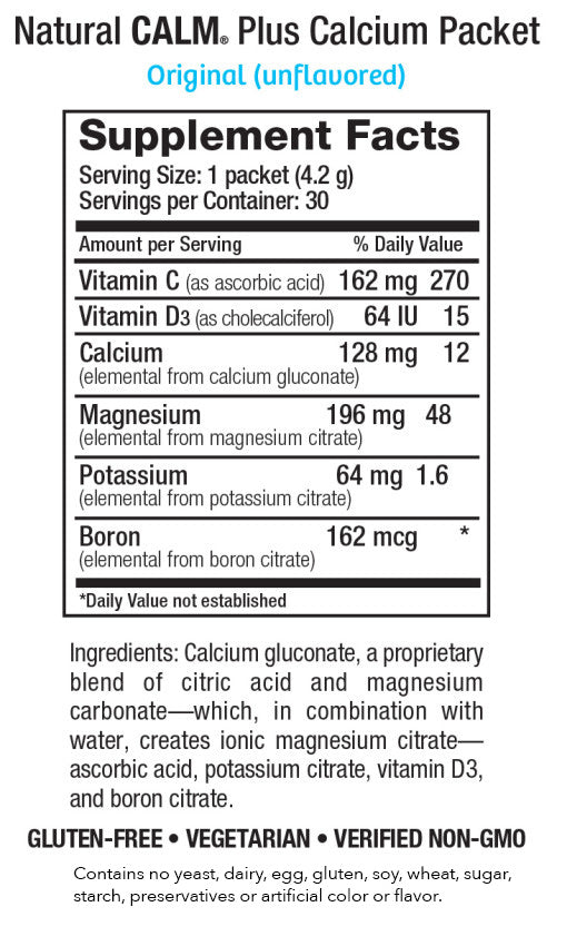 Natural Calm Plus Calcium Packets Original (Unflavored) (30 count)