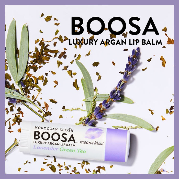 BOOSA Luxury Argan Lip Balm (Lavender Green Tea)
