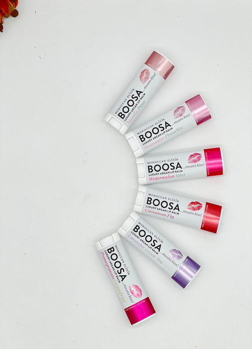 BOOSA Luxury Argan Lip Balm...Set of 6 Flavors!